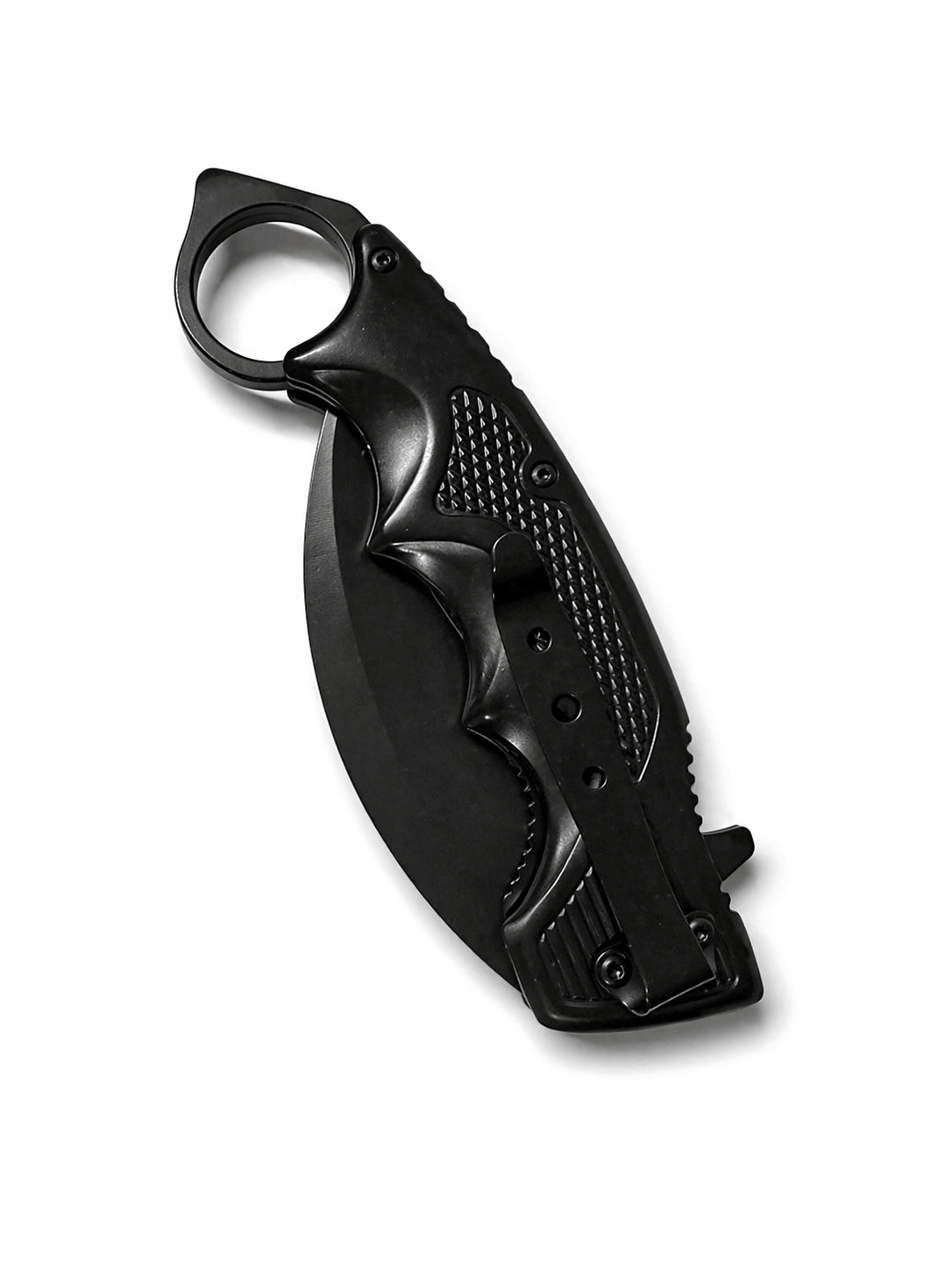 Karambit nůž Black Airsoft skládací s prstencem