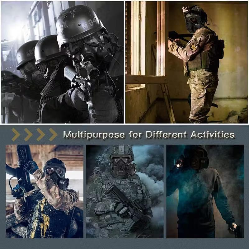 Taktická maska s dvojitými filtry – SWAT styl