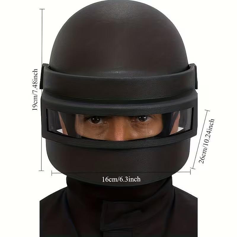 Taktická ochranná helma s hledím – SWAT styl, černá