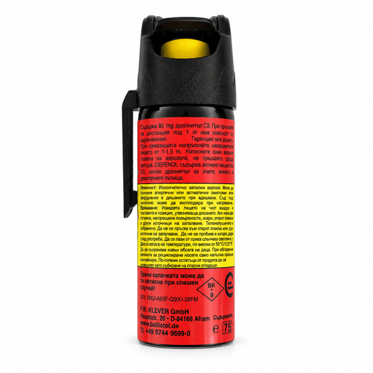 Spray de protecție Defenol CS 50 ml cu capac de siguranță și clips