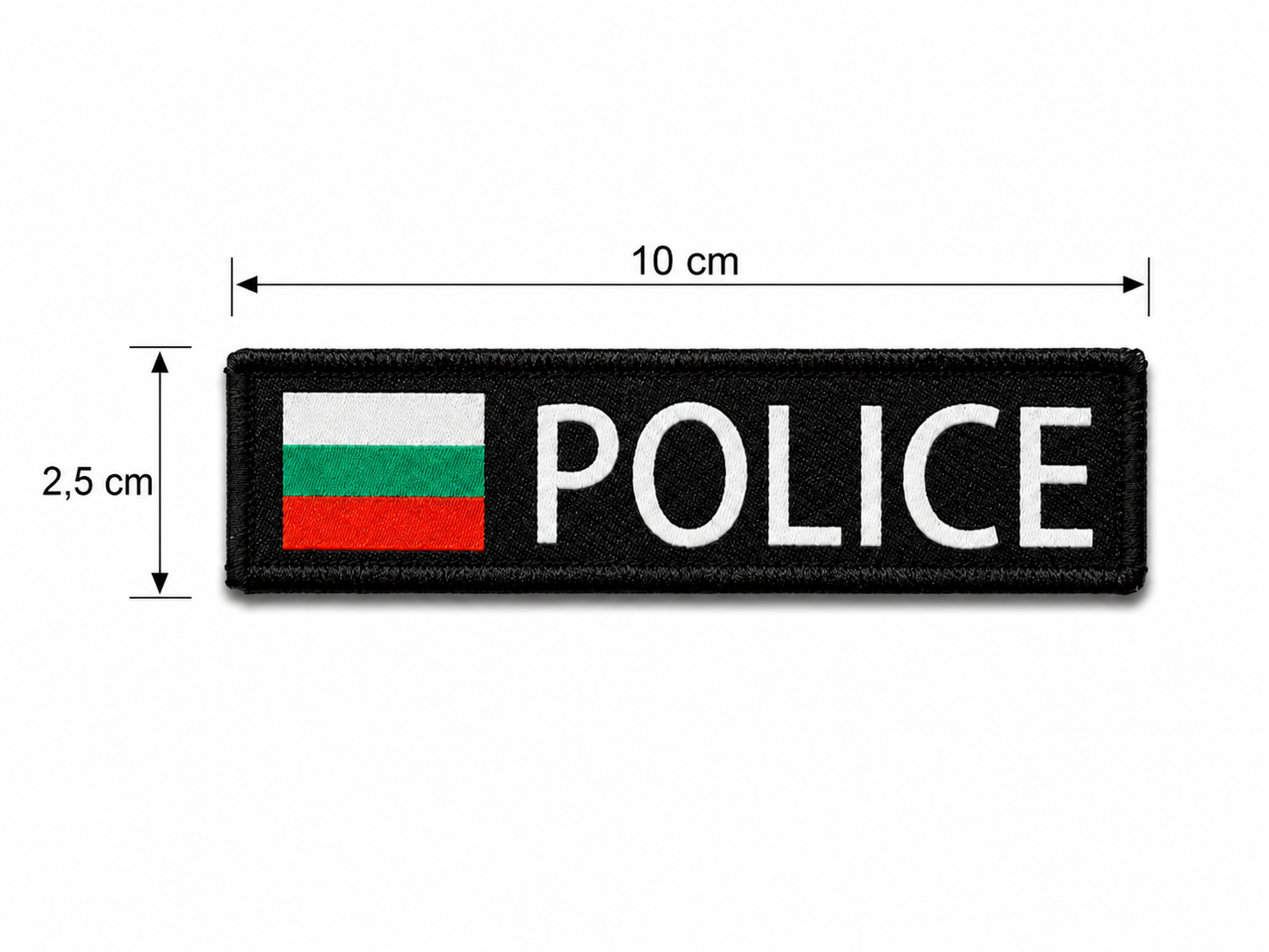Nášivka POLICE 10x2.5 cm s velkro zadní stranou