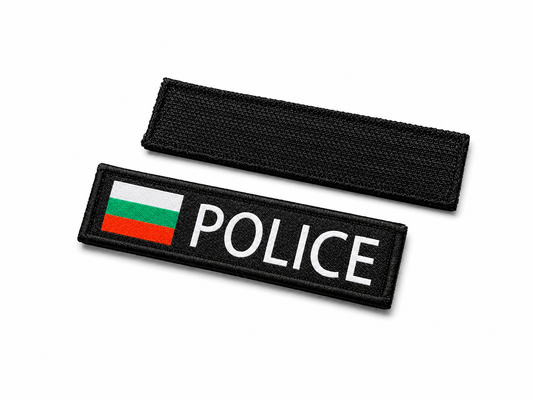 Emblema POLICE 10x2.5 cm cu spate velcro