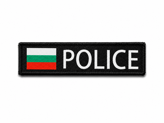Emblema POLICE 10x2.5 cm cu spate velcro