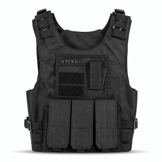 Vestă tactică BlackAirsoft SECURITY cu buzunare modulare