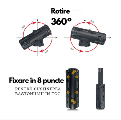 Polymerové pouzdro na teleskopickou tyč BlackAirsoft BASTHO - otočné o 360°