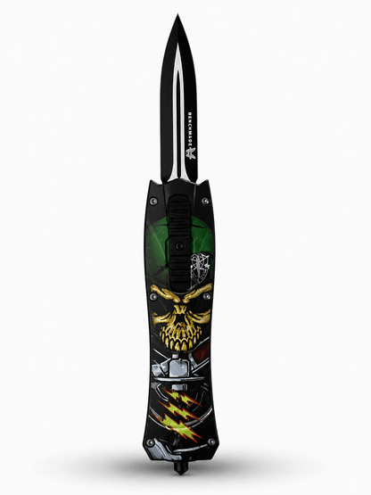 Automatický nůž Black Airsoft Inferno OTF s vysouvacím ostřím