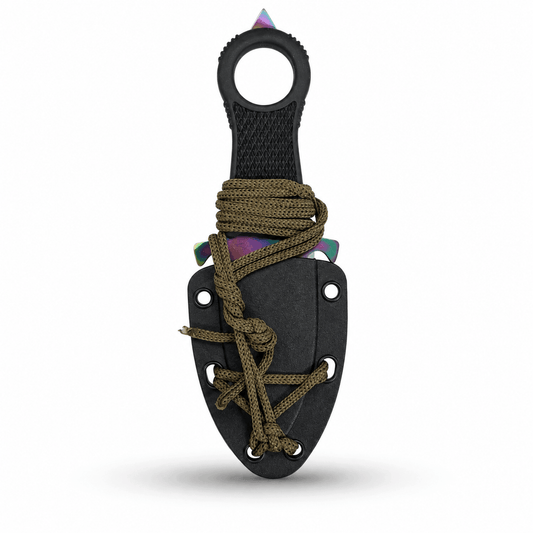 Cuțit tactic pentru gât BlackAirsoft HALO Chameleon cu teacă