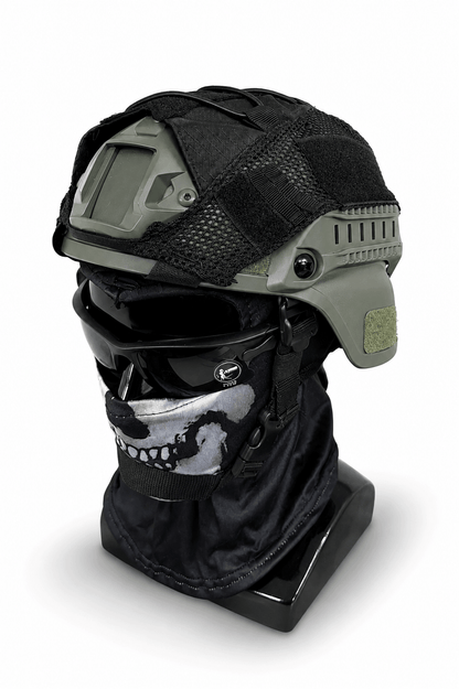 Taktische Helmhülle BlackAirsoft mit elastischen Kordeln und Klettverschluss