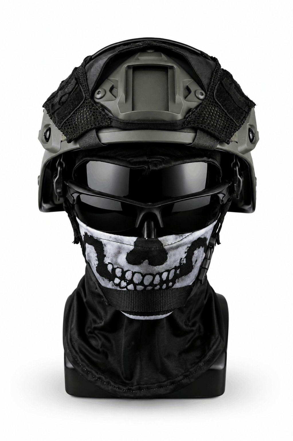 Taktische Helmhülle BlackAirsoft mit elastischen Kordeln und Klettverschluss