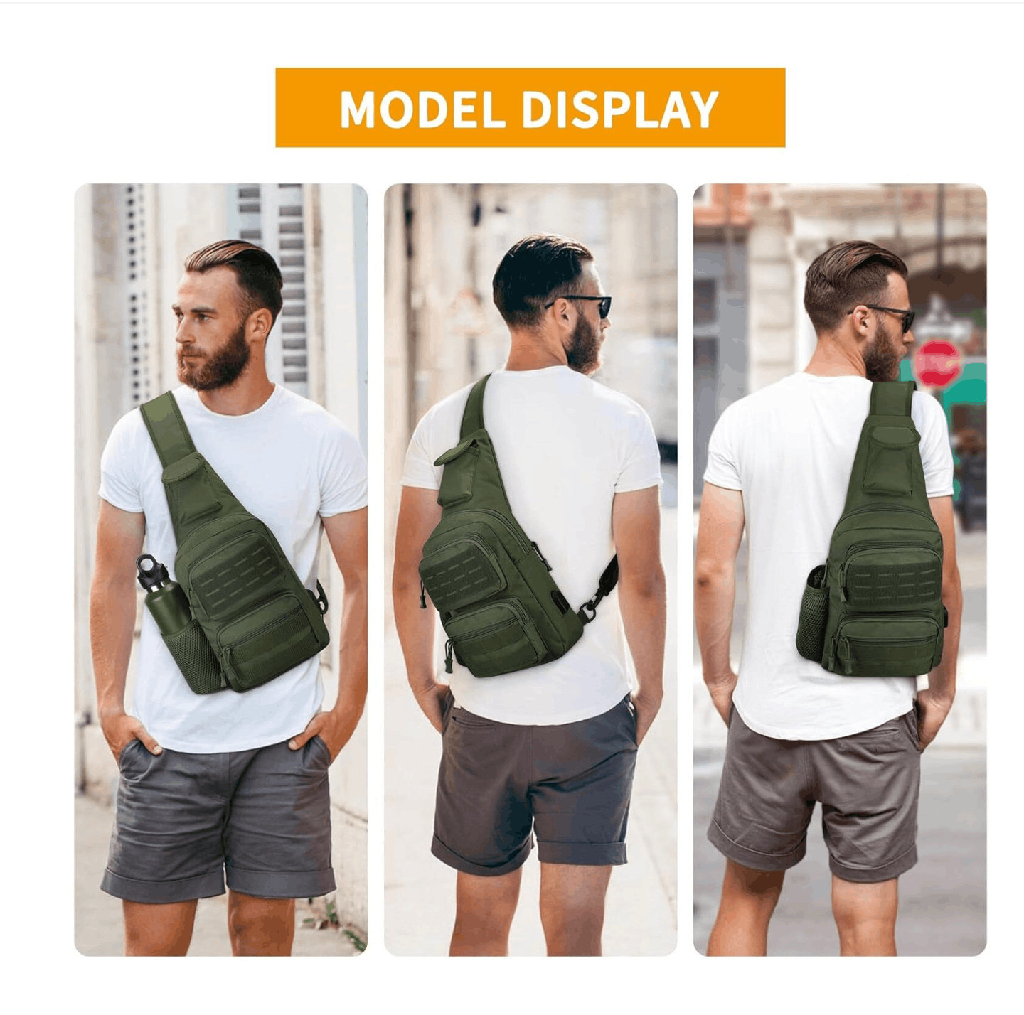 Taktická crossbody taška Black Airsoft Tactical Sling Bag