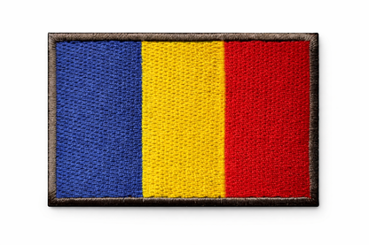 Vyšívaná nášivka velcro 5x8 cm - rumunská vlajka