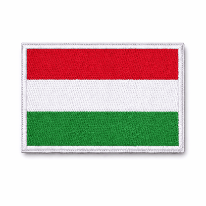 Vyšívaná nášivka velcro 5x8 cm - maďarská vlajka