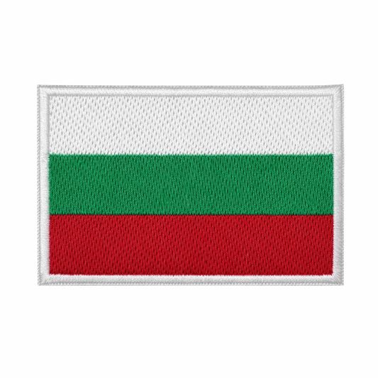 Vyšívaná nášivka velcro 5x8 cm - bulharská vlajka