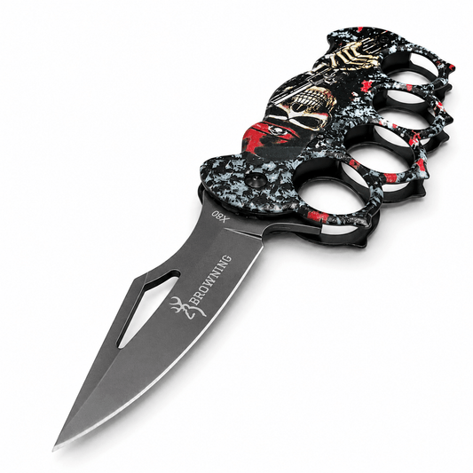 Cuțit pliabil tip box Browning X80 cu design decorativ