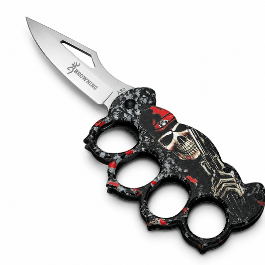 Cuțit pliabil tip box Browning X80 cu design decorativ