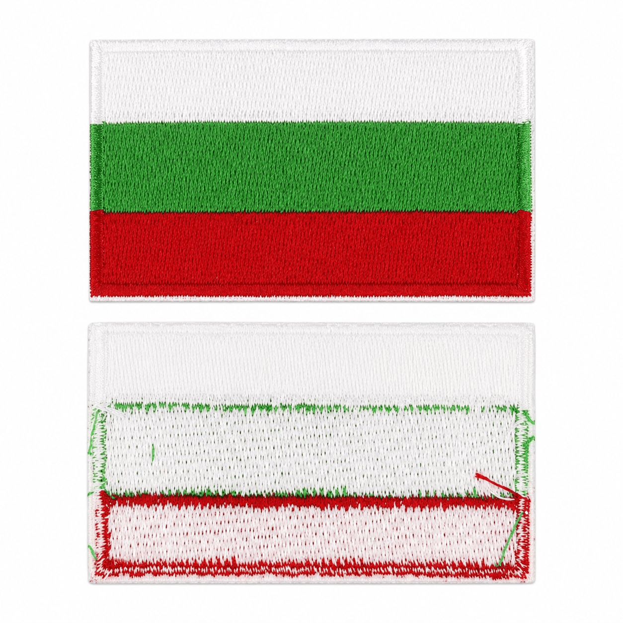 Nášivka bulharské vlajky 6.3x3.8 cm – termo lepicí bez velcro