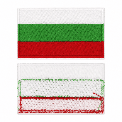 Nášivka bulharské vlajky 6.3x3.8 cm – termo lepicí bez velcro