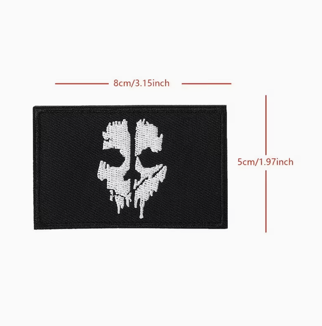 Call Of Duty Ghosts Logan Walker nášivka, velcro – taktický patch s lebkou