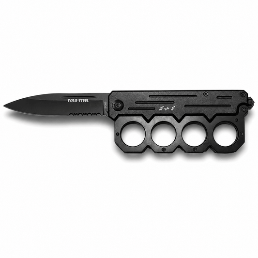 Cuțit pliabil tip box Cold Steel 1+1 cu lamă parțial zimțată