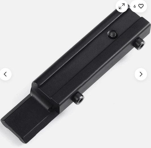 BlackAirsoft Enforose adapter za montažu optike s 11 mm na 21 mm Weaver/Picatinny – 9 utora, niski profil