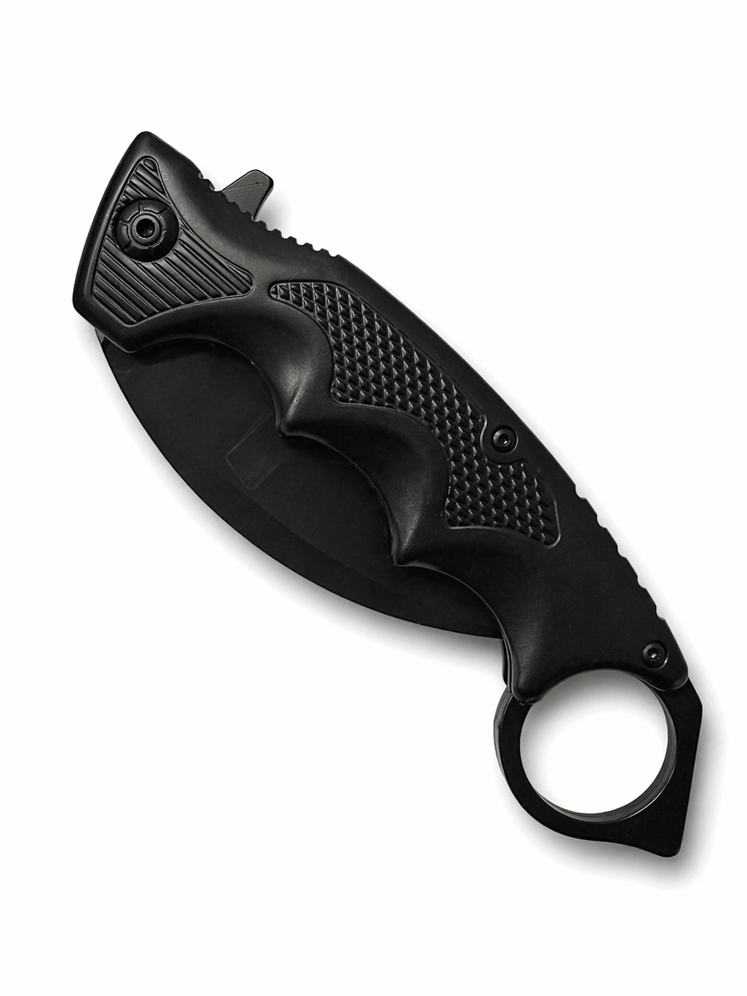 Karambit nůž Black Airsoft skládací s prstencem