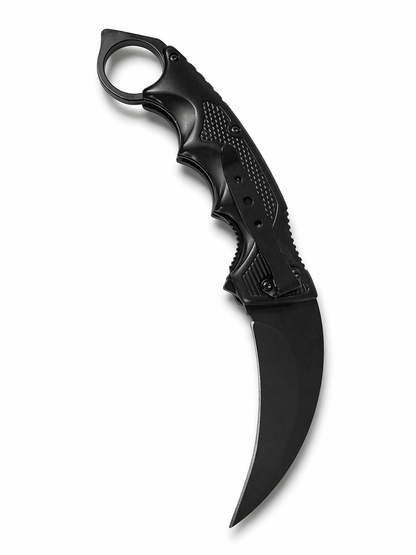 Karambit nůž Black Airsoft skládací s prstencem