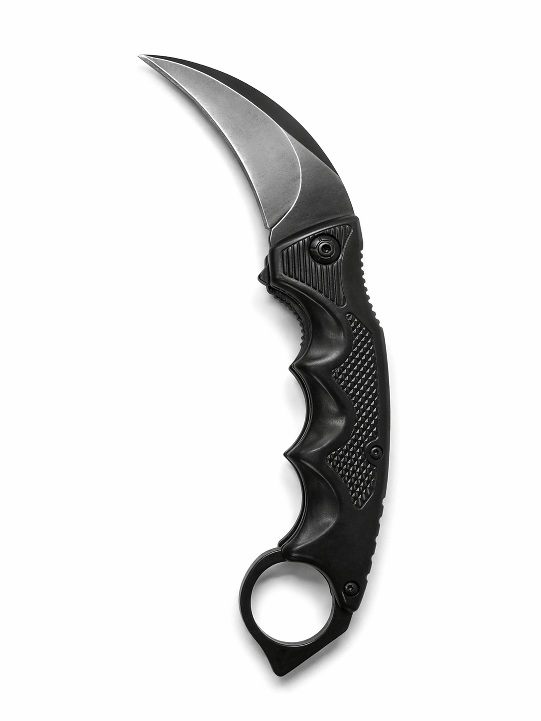 Karambit nůž Black Airsoft skládací s prstencem