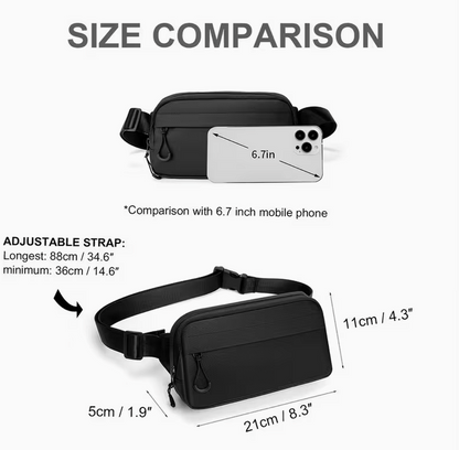 Kompaktní taška na kříž EDC – minimalistická everyday carry taška
