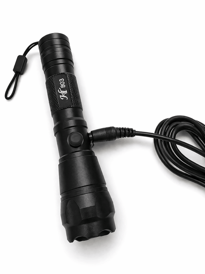 LED svítilna Black Airsoft 903 12V s nabíječkou a akumulátorovou baterií