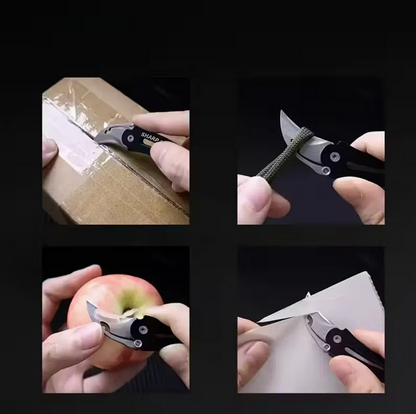 Mini skládací zakřivený nůž na klíče – kompaktní EDC nástroj
