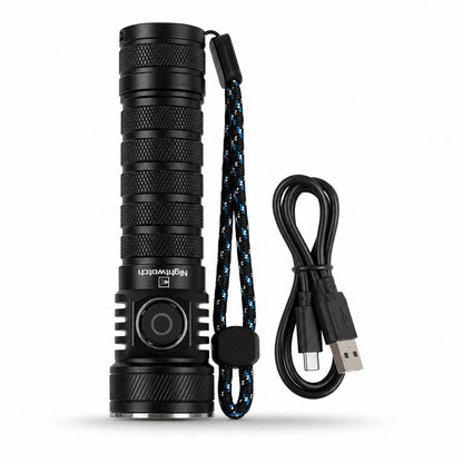 Akku-LED-Taschenlampe Nightwatch, 12 cm, mit USB-C-Ladefunktion