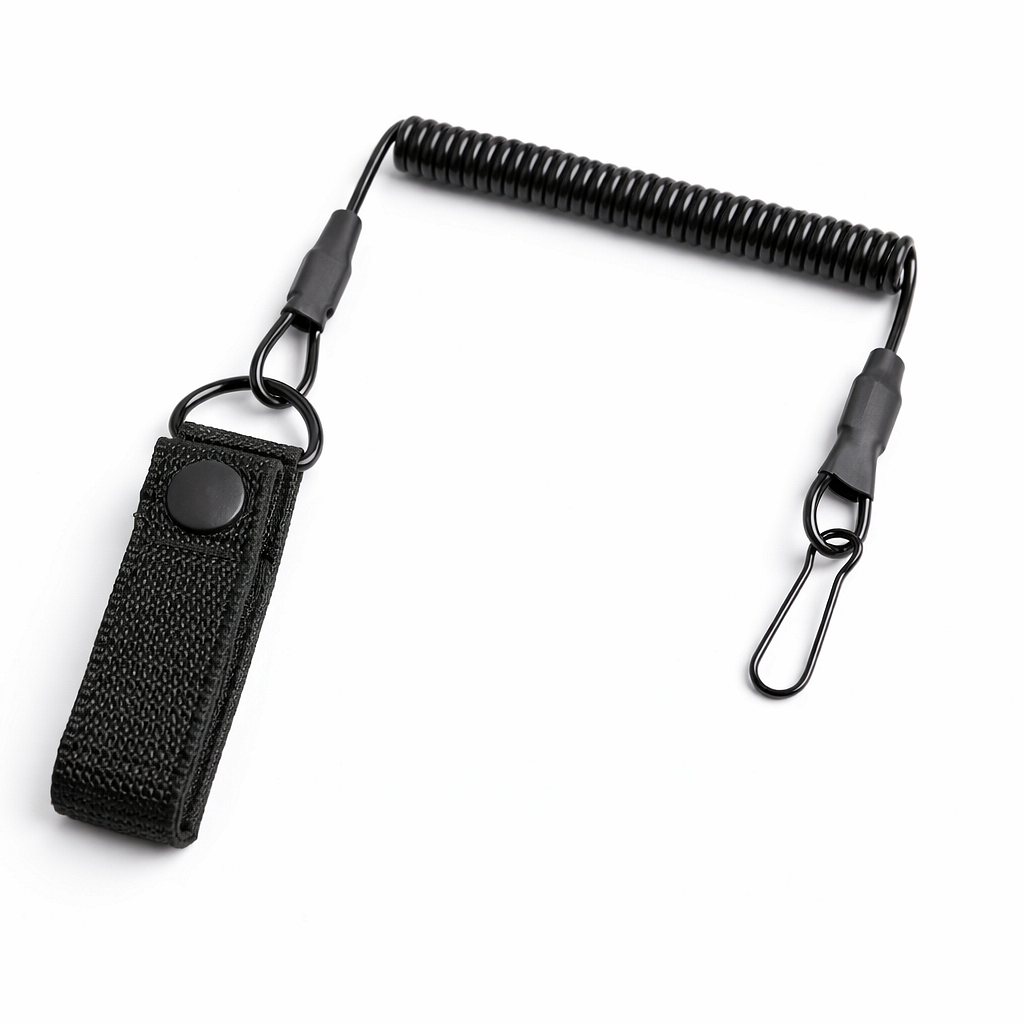 Zajišťovací kabel na pistoli, šňůra, popruh
