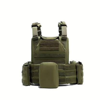 Taktická vesta Plate Carrier, MOLLE systém, s moduly - nastavitelná