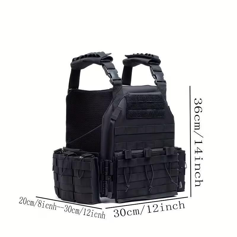 Taktická vesta Plate Carrier, MOLLE systém, s moduly - nastavitelná