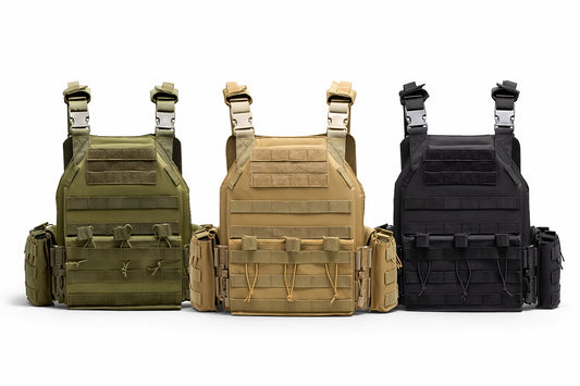 Taktická vesta Plate Carrier, MOLLE systém, s moduly - nastavitelná