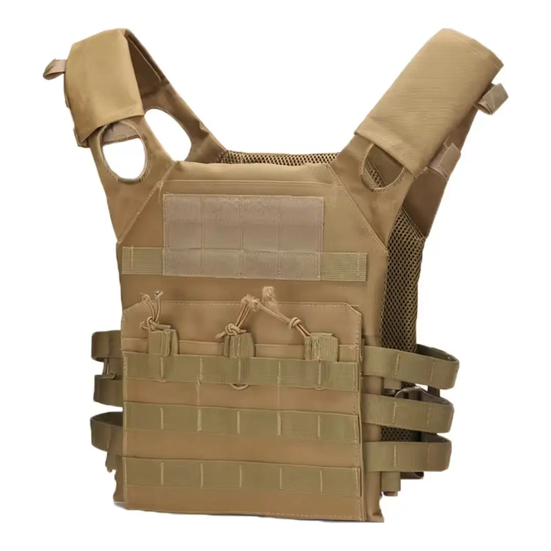 Taktická vesta Plate Carrier, systém MOLLE, nastavitelná