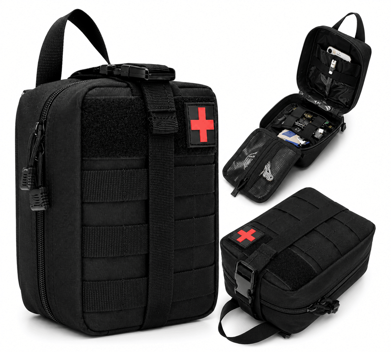 Taktická lékárnička MOLLE BlackAirsoft Rip-Away, lékařská taška první pomoci