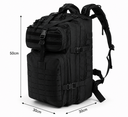 Taktický batoh 45L BlackAirsoft Ranger, s vlajkou na suchý zip 900D