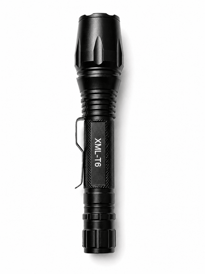Taktická LED svítilna Black Airsoft sada s bateriemi a nabíječkou