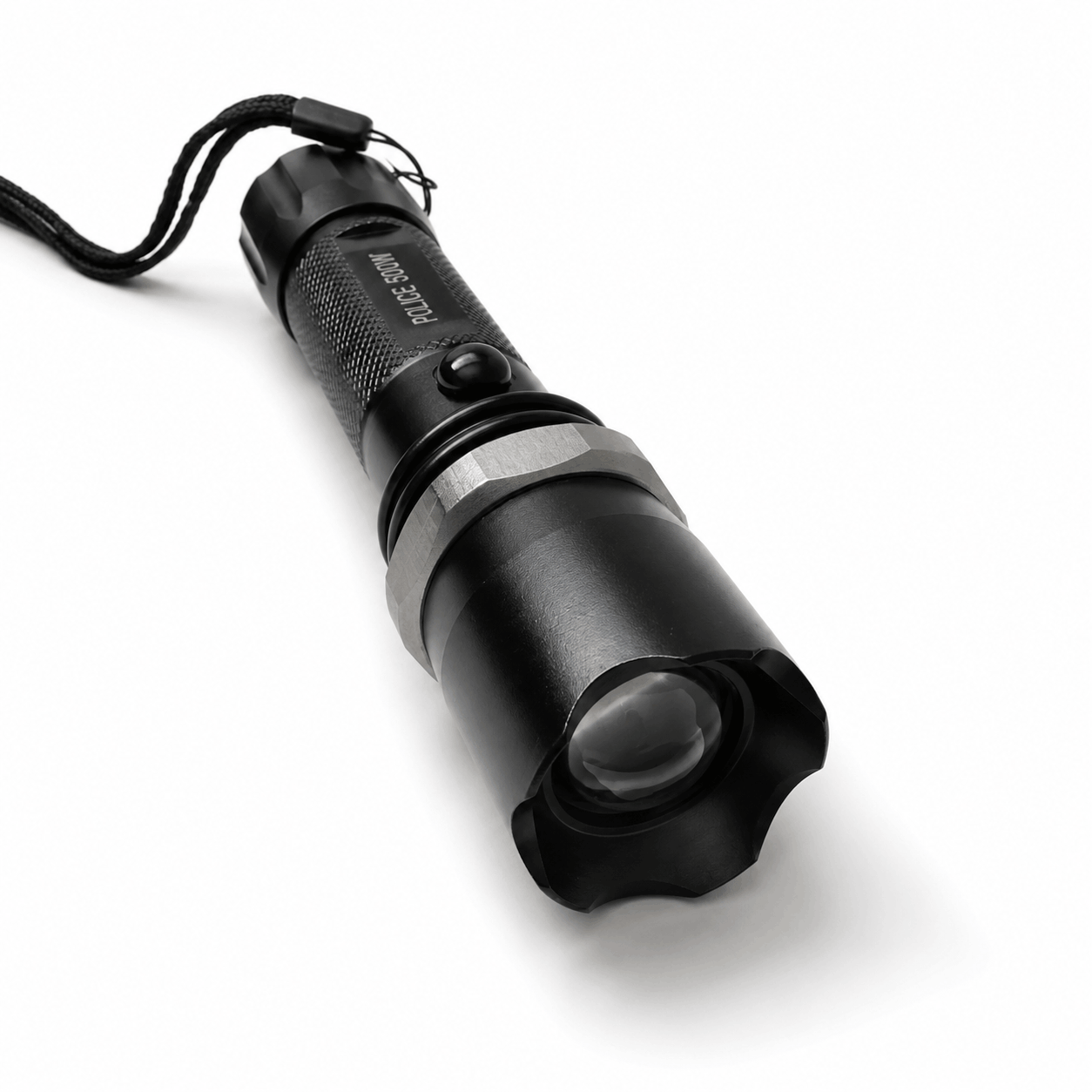 Taktická LED svítilna POLICE 5000W Black Airsoft sada s nabíječkou do auta
